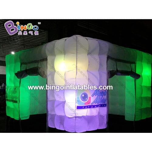 3M * 3M * 2.4M Inflatable Car Roof Tents Inflatable LED Photo Booth Kiosk Tent for sale with Free LED Light outdoor toy