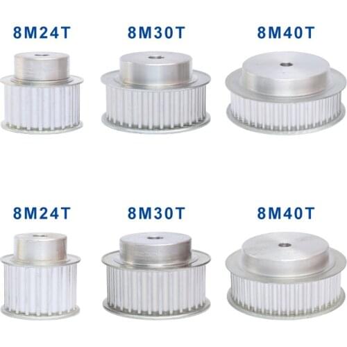Timing Pulley 8M-44T/45T/46T/47T teeth pitch 8 mm process hole 12 mm Aluminum pulley slot width 27/32mm for 25/30 mm timing belt