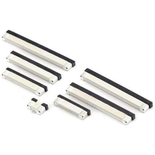 1.0mm FPC Connector Drawer Ribbon Flat Cable Holder Down 4/5/6/8/9/10/12/14/15/16/18/20/22/24/26/28/30Pin SMT Contact Resistor