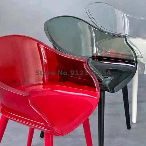 Nordic Transparent Chair Home Simple Dining Chair Acrylic Backrest Light Luxury Saipan Chair Outdoor Designer Ghost Chair