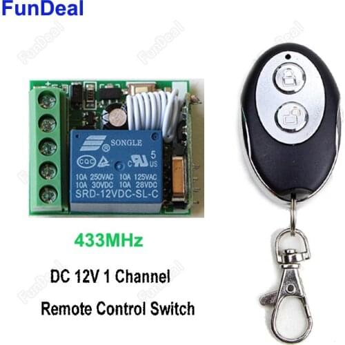 433Mhz Universal Wireless Remote Control Switch DC 12V 10A 1CH RF Relay Receiver Module And RF Transmitter Smart Remote Controls
