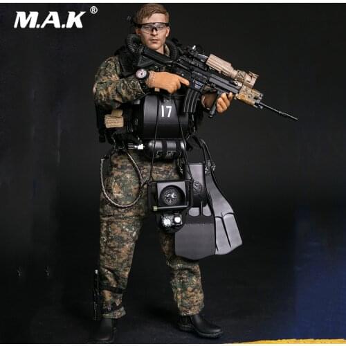 In Stock 78055 1/6 USMC MARINE FORCE RECON COMBAT DIVER WOODLAND MARPAT Camouflage VER Model for Fans Collectible Action Figures