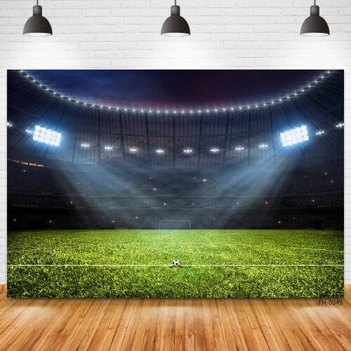 Communion Photography Backgrounds Football Soccer Field Stadium Sports Grassland Baby Birthday Boy Backdrops Vinyl Photo Studio