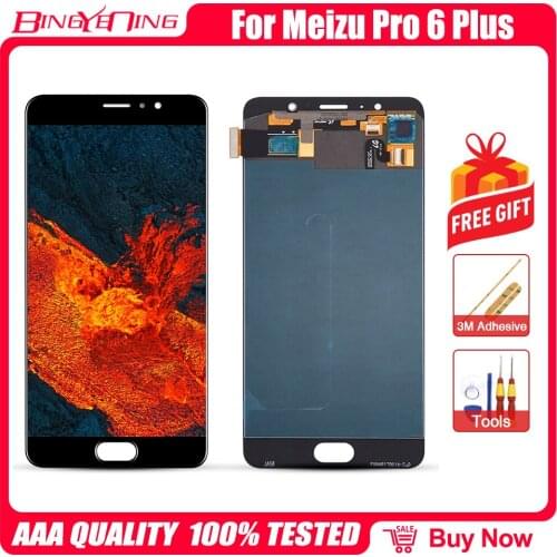 For 5.7'' Meizu Pro 6 Plus LCD screen display+ Touch panel Digitizer + Frame assembly meizu pro 6 plus M686g lcd