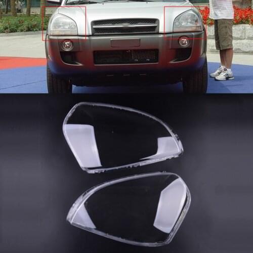 1 Pair Left & Right Car Clear Headlight Headlamp Lens Lenses Cover Fit for Hyundai Tucson 2005 2006 2007 2008 2009
