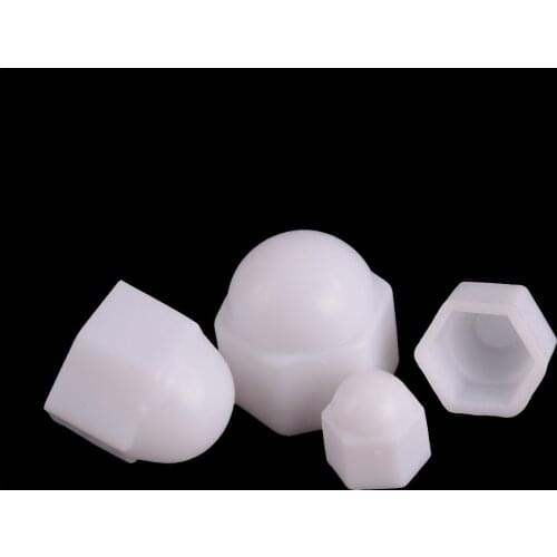 10pcs M6 M8 M10 M12 White Nuts Protection Cover Nuts Dome Bolt Nut Protection Caps Cover Hex Hexagon Nuts Cap