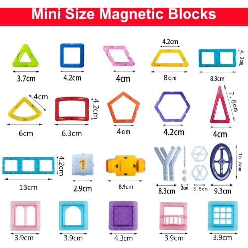 110-252pcs Mini Size Magnetic Designer Construction Set Model & Building Toy Magnets Magnetic Blocks Educational Toys