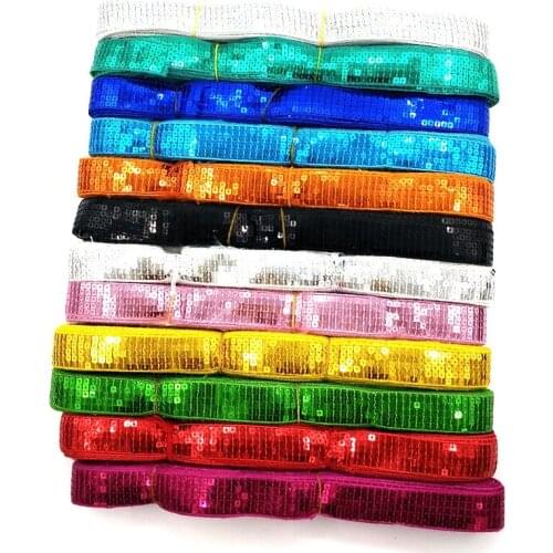3yard/lot Sequin Beading Trim Lace Spangle Ribbons DIY Handcraft Sewing Headdress Wedding Decoration
