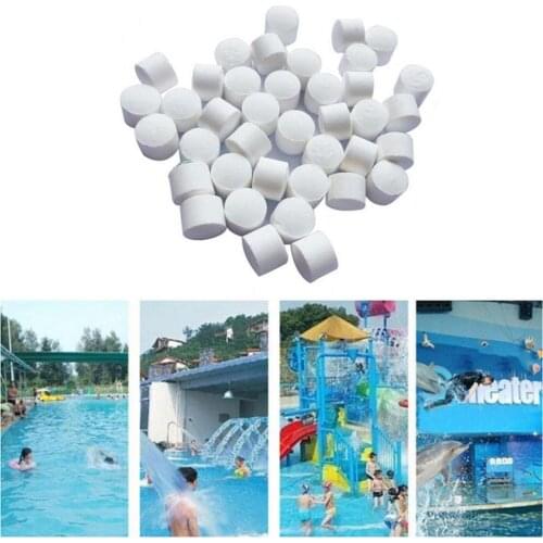 50PCS Swimming Pool Cleaner Chlorine Tablets High Efficiency Disinfectant Fast Reaction Rate Clarifying Agent Discount