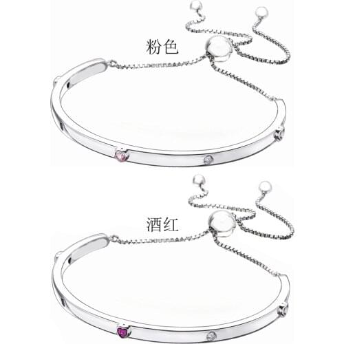 Ajax 925 Sterling Sliver Exotic Gems Striped Sliding Freely Adjustable Length Bracelets Fine Jewelry For Women