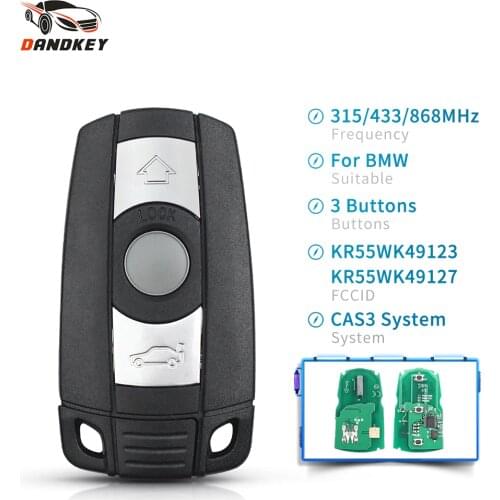 Dandkey Car Remote Key 315/868MHZ PCF7953 Chip For BMW 1 3 5 7 Series X5 X6 Z4 CAS3 System Smart Key Control Fob 3 Buttons