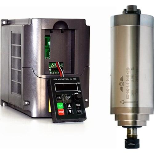 VFD Water-Cooled Spindle Motor 800W 1.5KW 80mm 2.2KW inverter cnc part kit for ER11 ER20 DIY cnc router machine