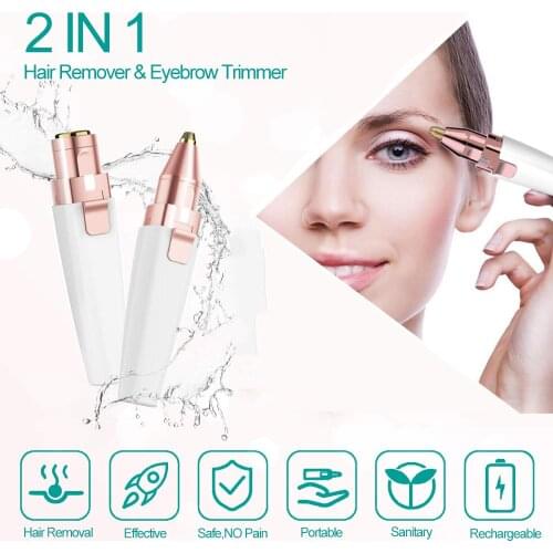 Electric Eyebrow Trimmer Mini Shaver Eyebrow Epilator for women Pen Epil Hair Removal Painless Electric Razor Facial Epilator