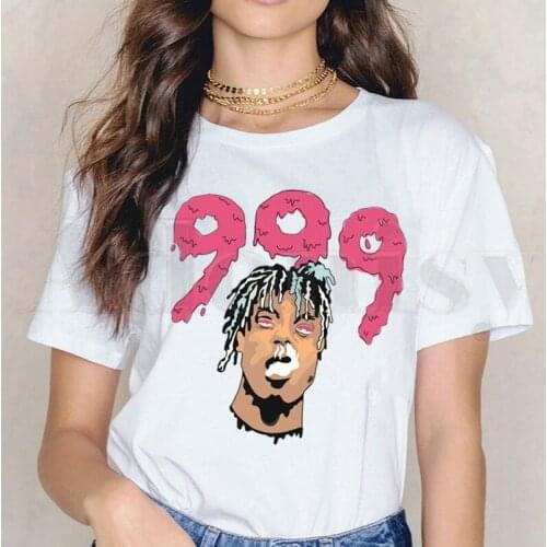 Hip hop Singer Respect Juice Wrld Rip Rapper T Shirts Womens T-shirt Short Sleeve Female Tops Tees Harajuku Vogue Vintage