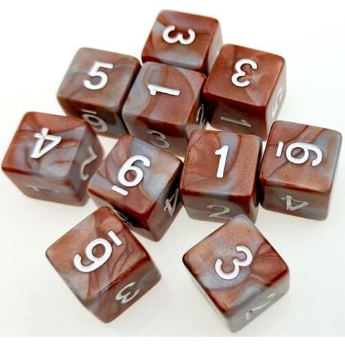 Rollooo Dice 10pc/set D6 Mix color Digital Dice Rpg dice