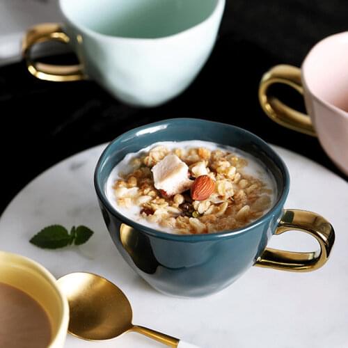 Brief European Small Luxury Single 360ml Coffee Cup Elegant Afternoon Tea Home Office Mug cute cup