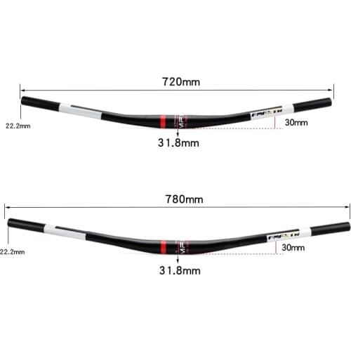 Bicycle Swallow-Shaped Handlebar 31.8mm*720/780mm XC AM FR DH MTB Bike Handlebar Riser Bar Rise 30mm Cycling Parts