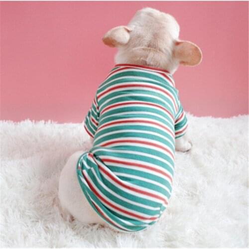 Summer Dog Clothes Striped Pet Dog T Shirt for Small Medium Dog Soft Breathable Puppy Clothes Washable Spring Pet Clothing S-2XL