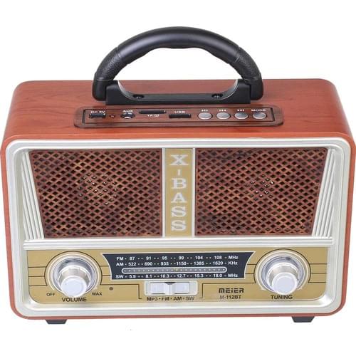 Meier Smart Basket Rechargeable Nostalgic Radio M-112BT USB/SD/MP3/Bluetooth