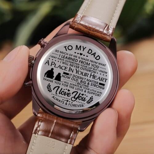 TO MY GREAT FATHER - THE BEST THING THAT EVER HAPPEND ENGRAVED WATERPROOF WATCH LUXURY MEN WATCH BIRTHERDAY GIFT