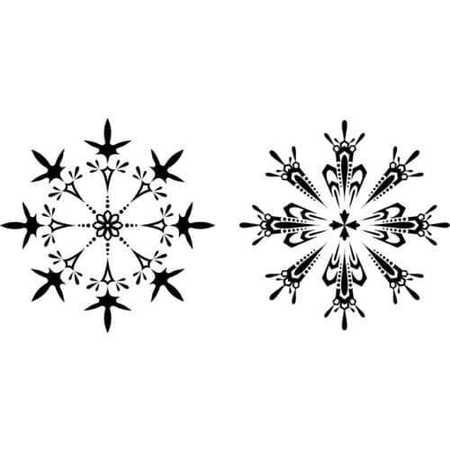 33MM×33MM Snowflake Tattoo Sticker Lasting Waterproof Personality Retro Art Girl Gothic