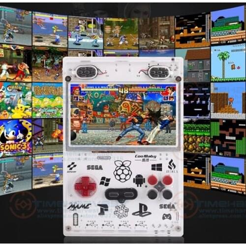 New Generation 5" LCD Raspberry Pi Pocket gameboy With 64GB DIY Classic Games Gamebox handheld arcade multi game console HDMI