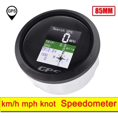 85mm GPS Speedometer Odometer Adjustable Trip ODO COG Voltmeter TFT Screen Speed Gauges For Motor Yacht Boat Car 12V 24V