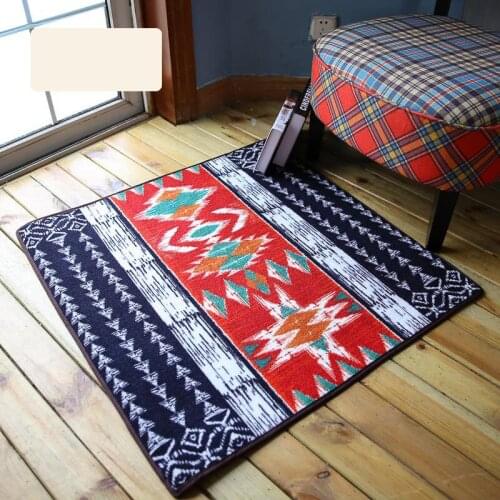 Ok Striped Trend Carpet Retro Living Room Coffee Table Sofa Foot Mat Bedroom Anti-skid Bed Blanket