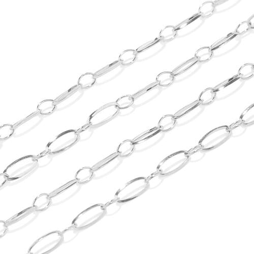 Stainless Steel Oval Link Chain Gold/Silver Color Metal DIY Making Necklace Bracelets Jewelry Findings For Women Party 9x4mm,1M