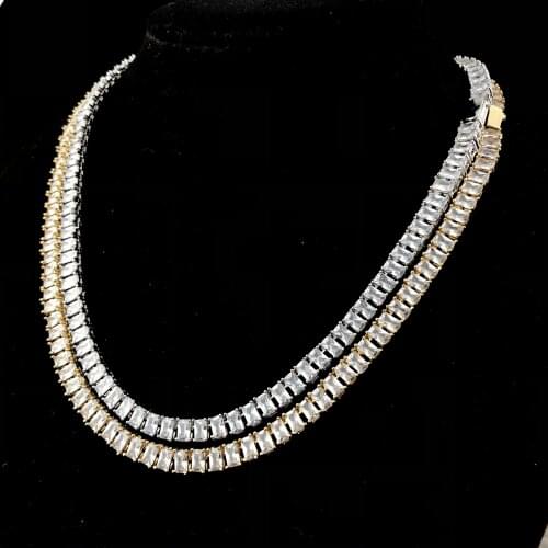 Square ladder TENNIS NECKLACE 6mm