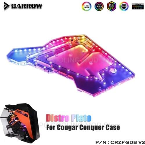 Barrow Distro plate for Dynamic Chassis, Waterway Board Deflector Water Cooling 5V MB SYNC CRZF-SDB V2