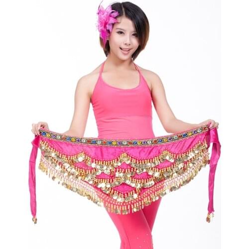 Sexy Chiffon Belly Dance Hip Scarf Sequins Waist Chain Matte Belt Belt Skirt Hip Wrapped Golden Girls Veil Poi