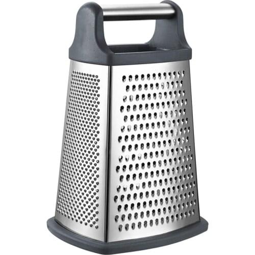 Spring Chef Professional Box Grater, Stainless Steel with 4 Sides, Best for Parmesan Cheese