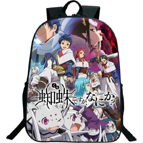 Hot Sale Students School Bag Cartoon Anime Backpacks So I'm a Spider, So What? Prints Childs Rucksack Laptop Bag Casual Bookbag