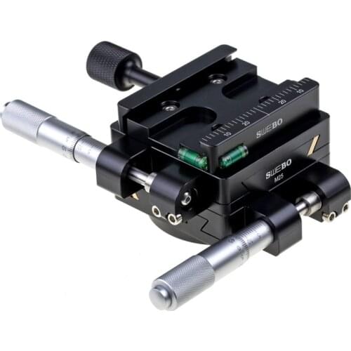 Micrometer head Tripod Macro Focusing Rail Slider Head precision 0.01 mm xy direction for camera canon sony nikon Photography