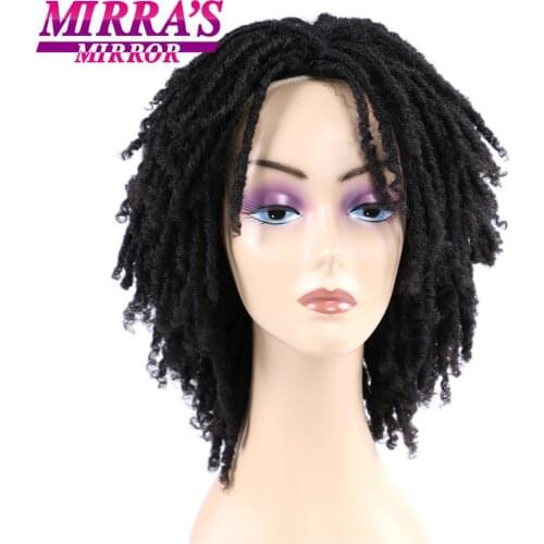 6" Synthetic Curly Wig Short Dreadlock Wigs For Women Black Brown Braided Wigs Afro Hair