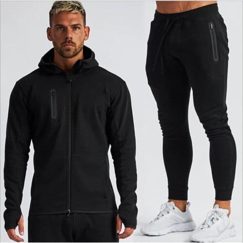 Selfree Tracksuit For Men Hoodie Fitness Gym Clothing Men Running Set Sportswear Jogger MenS Tracksuit Winter Suit Sports Gym