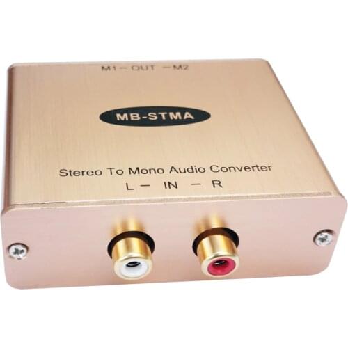Stereo Audio Mixer Stereo to Mono Audio Adapter Audio mixer Analog Audio to mono Isolation Adapter