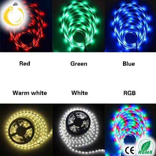 LED Strip RGB Led Light Tape SMD 2835 DC12V Not-Waterproof LED Light 5m Diode Ribbon Flexible Brighter Than 3528 5050 LED Lamp