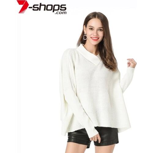 AECU Womens Loose Pluz Size Sweaters Sweater Female V-neck Pullover Sweater Solid Lady Pull Femme Hiver Women Outfits