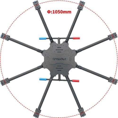 T1050 8-Axle Umbrella Foldable FPV Drone Frame Kit 10505mm Octcopter Carbon Fiber Frame for Aerial Photography Helicopter Drone