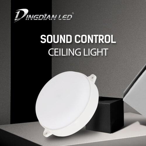 Smart LED Ceiling Light Sound Control+ Light Control 9W LED Lamp Panel Light Stairs Night Light Ultra thin Down Light 2PCS/LOT