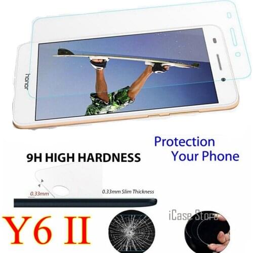Tempered Glass For Huawei Honor Y6II Y6 II 2 y 6ii CAM-L23 CAM-L03 CAM-L21 CAM-AL00 CAM-UL00 CAM-TL00 Screen Protector SKLO CASE