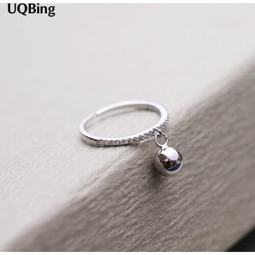 New Arrival Fashion 925 Sterling Silver Ring With Silver Beads Rings For Women Party Gift Anel Prata Sale