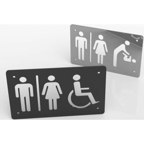 Toilet Sign Male & Female Disabled Gents Ladies Baby Acrylic Door Sign