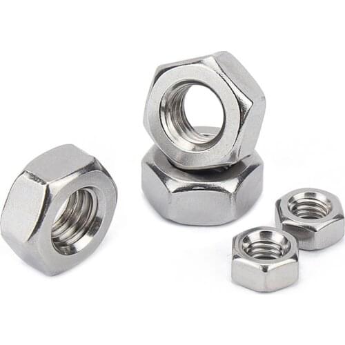1/5/100pcs 304/316 Stainless Steel Hex Hexagon Nuts M1 M1.2 M1.4 M1.6 M2 M2.5 M3 M3.5 M4 M5 M6 M8 M10 M12 M16 M20 M24 Screw Bolt