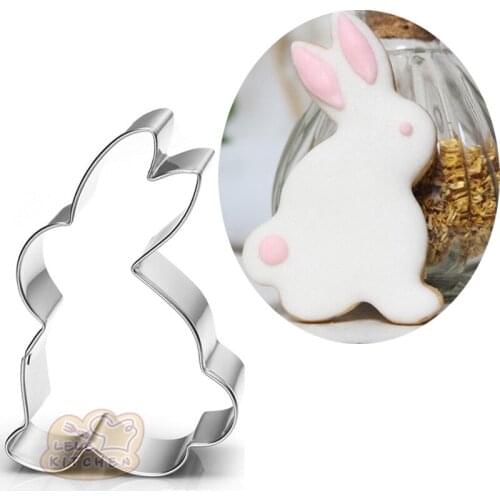 1pcs Cookware Kitchen Dinning Bar Rabbit Stainless Steel Cookie Cutter Biscuit Mould Fondant Cake Decor Baking Mold Pastry Shop