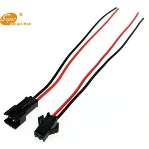 10Pairs 10cm Long JST SM 2Pins Plug Male to Female Wire Connector
