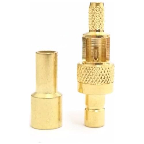 10pcs New SMB Male Plug RF Connector Crimp For RG316 RG174 LMR100 Straight Goldplated Open window Wholesale