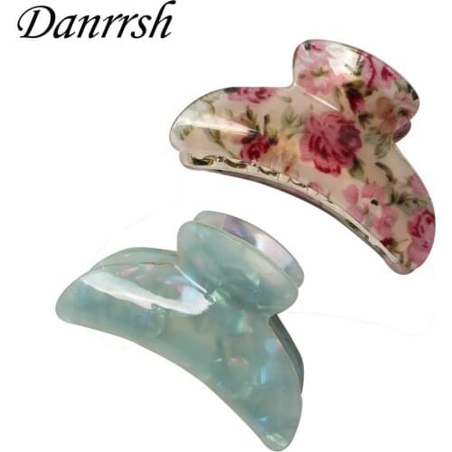 2PCS/lot Cute High Quality Acrylic Hair Claw Clip Clamp Large 7cm Long Girls Hair Clips For Women Daily Ponytail Hair Accessorie